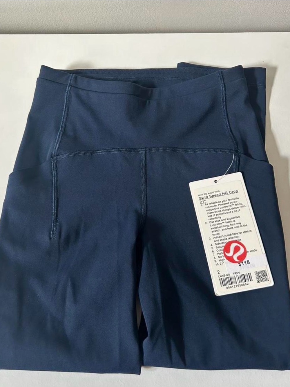 lululemon athletica Navy High-Rise Crop Leggings
